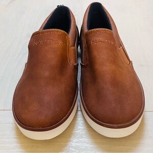 Nautica Kids Brown Slip-On Dress Shoes